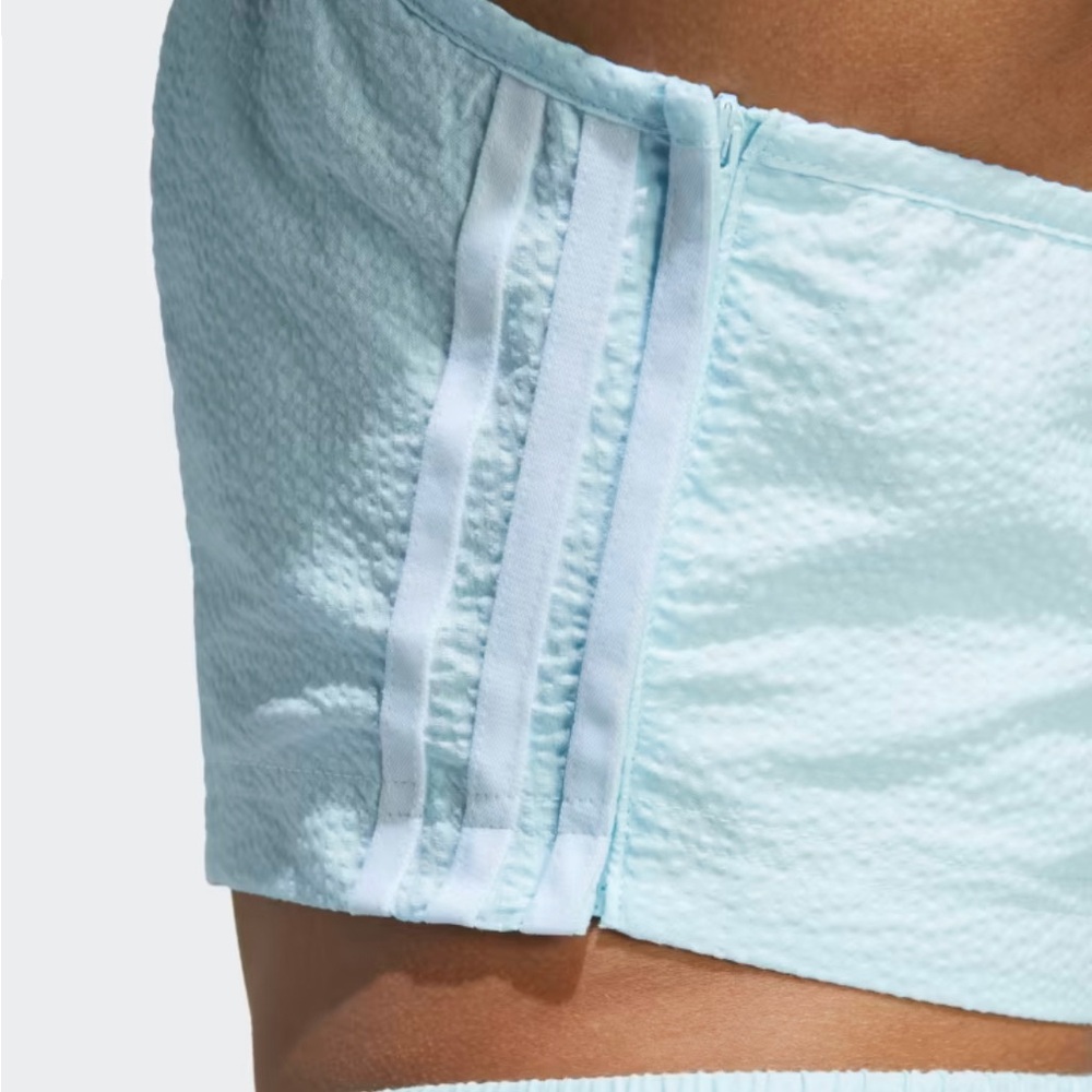 Adidas Poplin Baby Blue Halter Crop Tank Women’s XS - Picture 6 of 8
